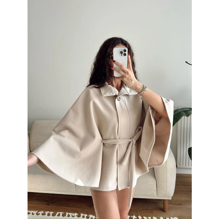 Kuşaklı Kaşe Panço - EKRU