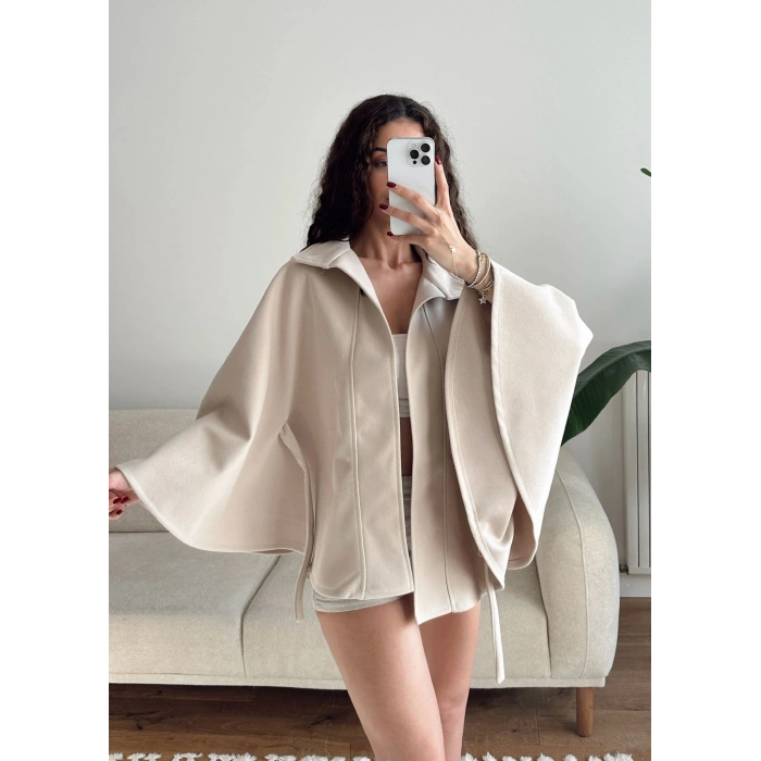 Kuşaklı Kaşe Panço - EKRU