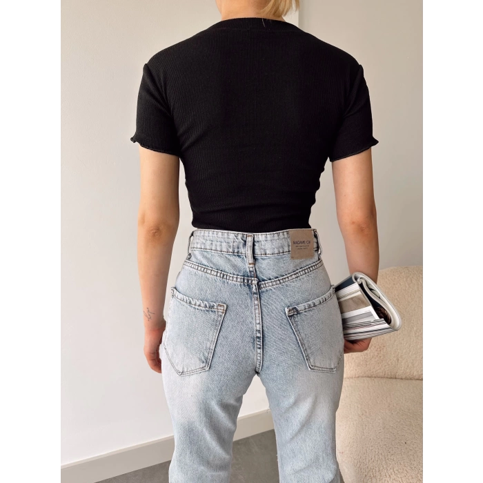 Los Angeles Kaşkorse Crop-SİYAH