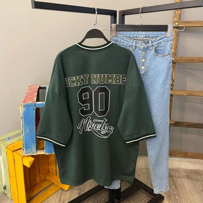 Lucky Number 90 Unisex Oversize Gömlek