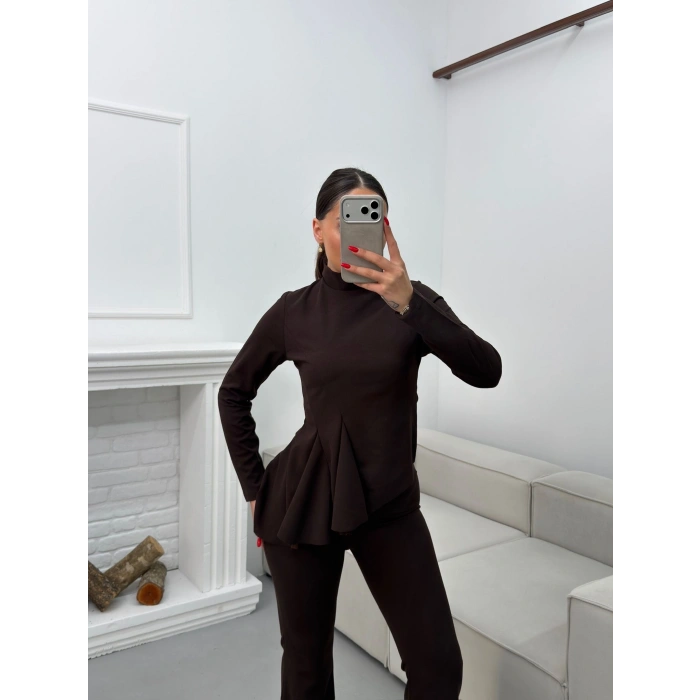 Madeline Triko Takım - KAHVE