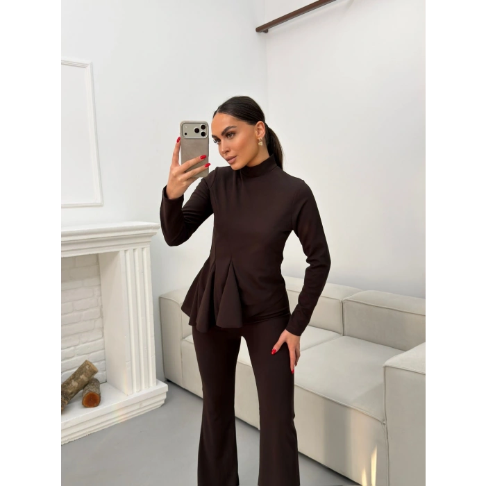 Madeline Triko Takım - KAHVE