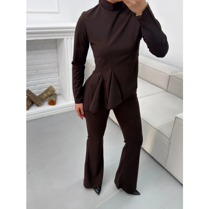 Madeline Triko Takım - KAHVE