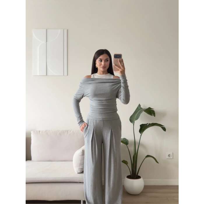 Madonna Üçlü Takım - GRİ