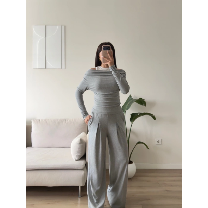 Madonna Üçlü Takım - GRİ
