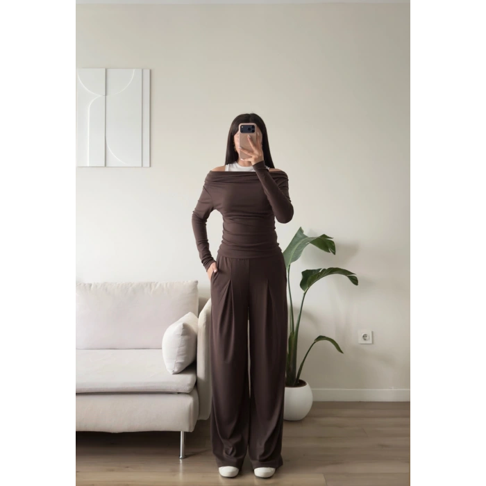 Madonna Üçlü Takım - KAHVE