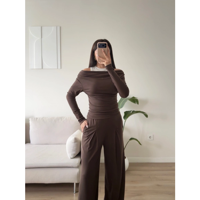 Madonna Üçlü Takım - KAHVE