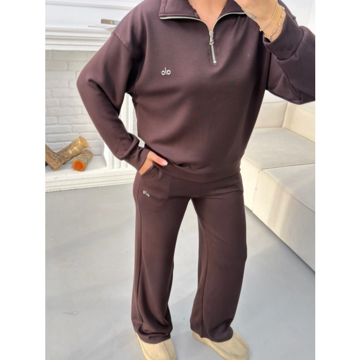 Marka Muadil Oversize Takım - KAHVE