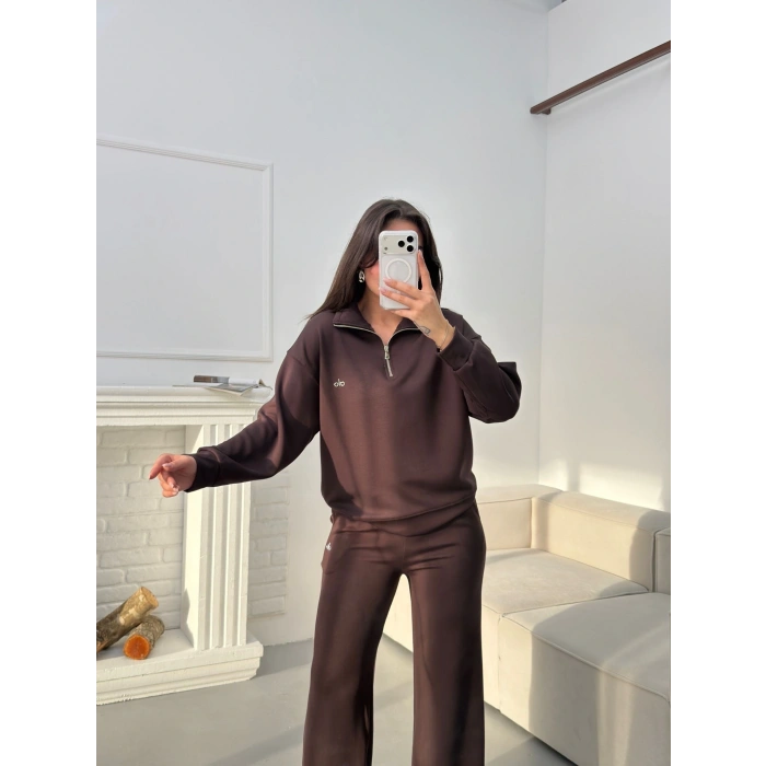 Marka Muadil Oversize Takım - KAHVE