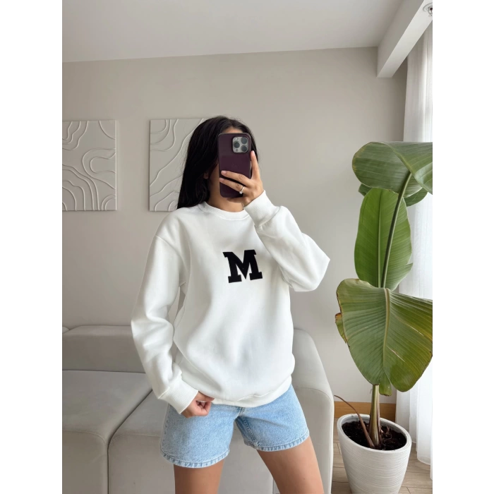 Mınımalısm Oversize Sweat - BEYAZ