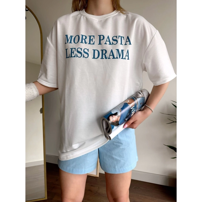 More Pasta Less Drama Unisex Oversize T-shirt
