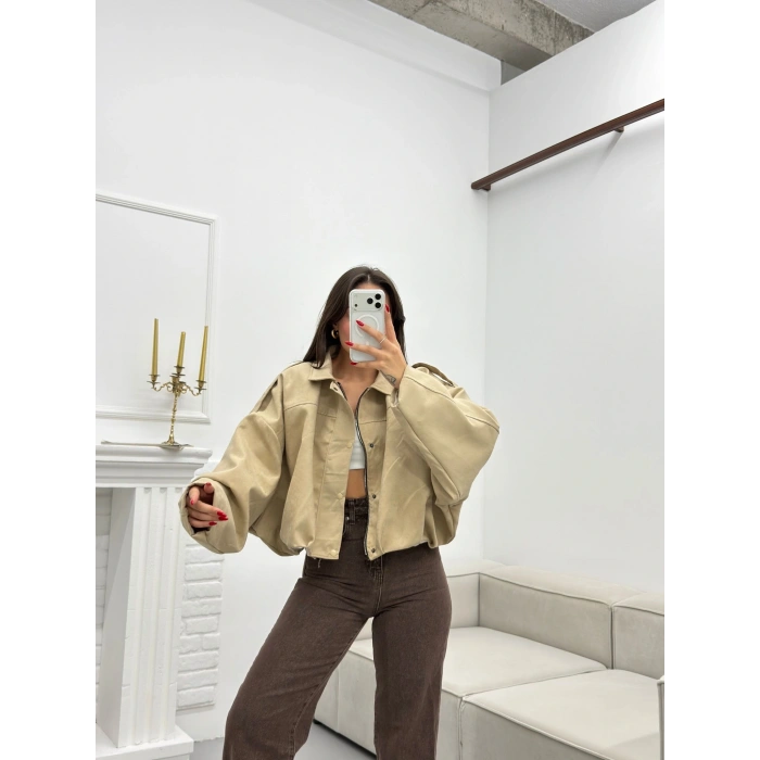 Muadil Oversize Ceket - BEJ
