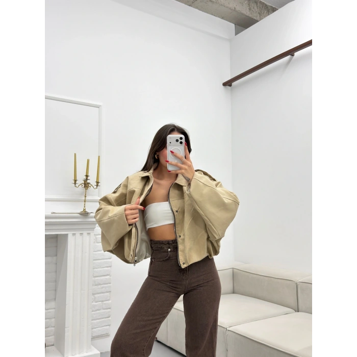 Muadil Oversize Ceket - BEJ