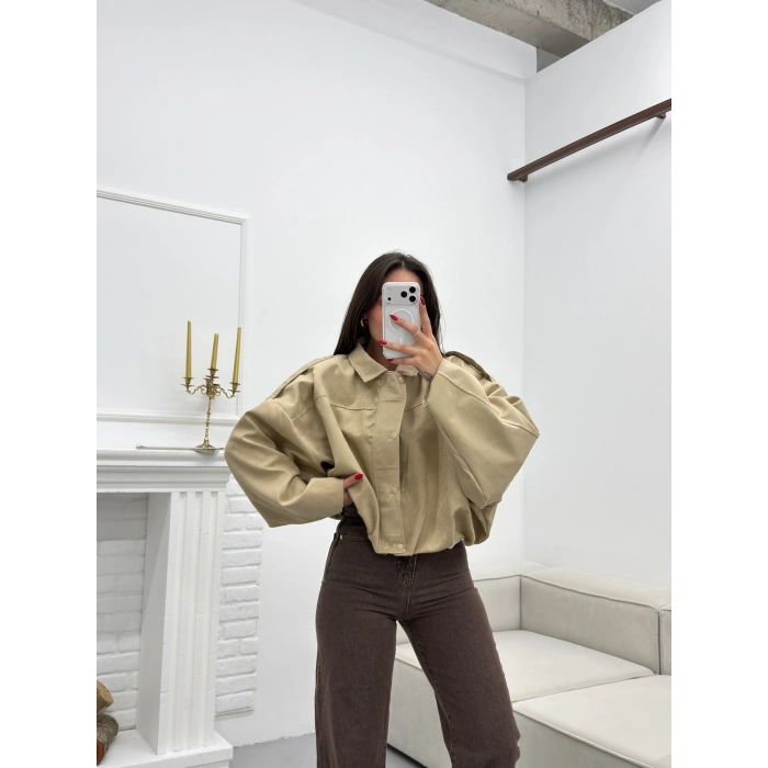 Muadil Oversize Ceket - BEJ