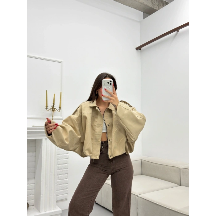 Muadil Oversize Ceket - BEJ