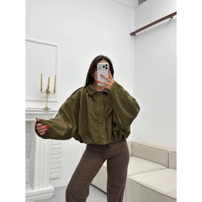 Muadil Oversize Ceket - HAKİ