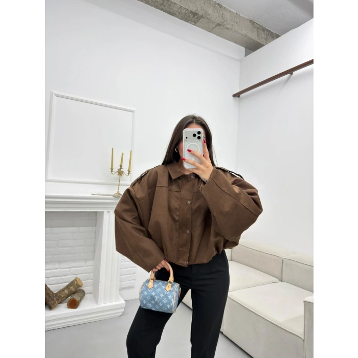 Muadil Oversize Ceket - KAHVE