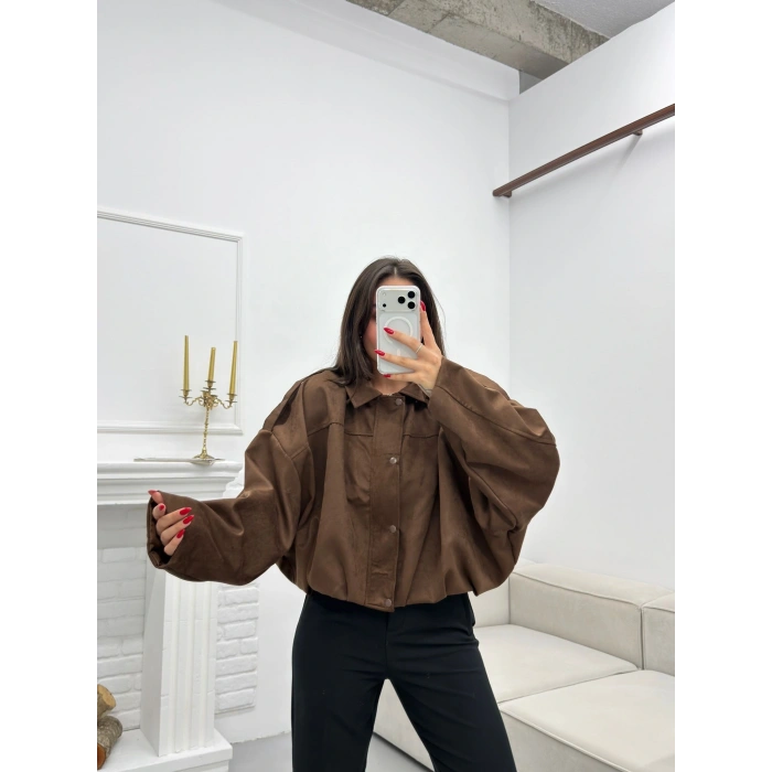 Muadil Oversize Ceket - KAHVE