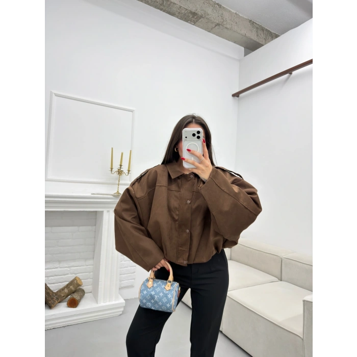 Muadil Oversize Ceket - KAHVE