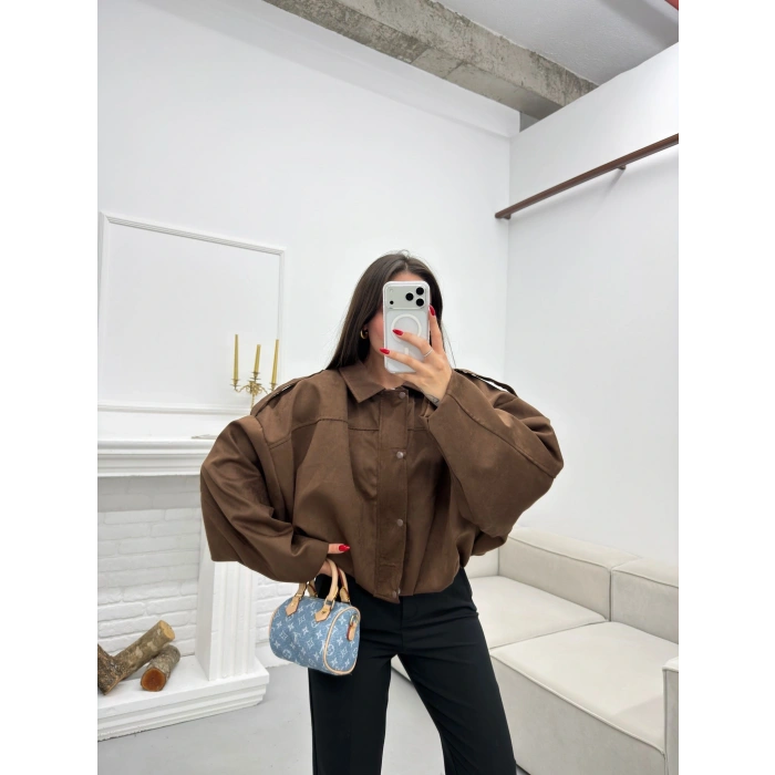 Muadil Oversize Ceket - KAHVE