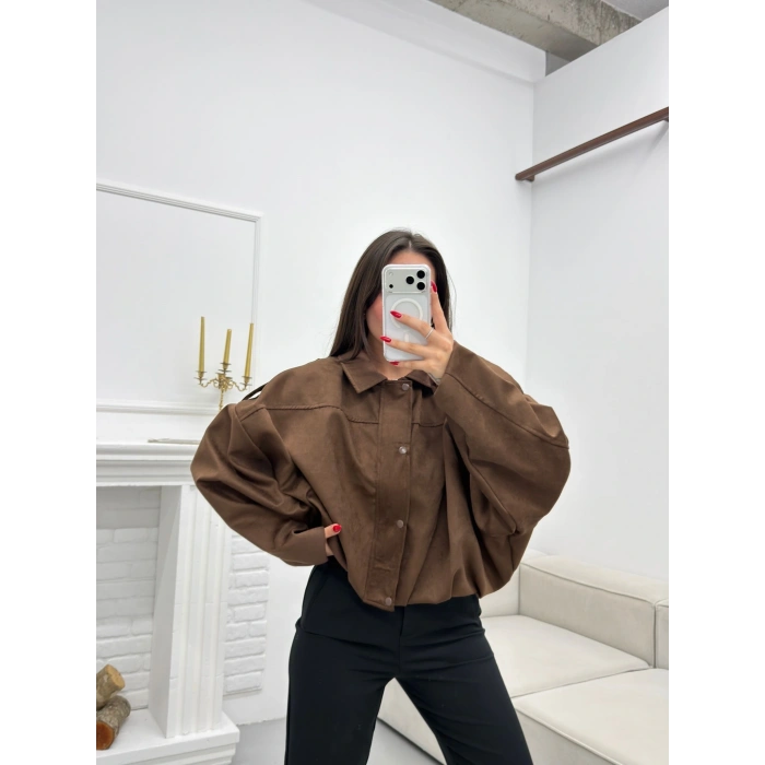 Muadil Oversize Ceket - KAHVE