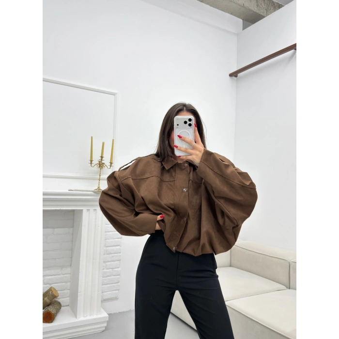 Muadil Oversize Ceket - KAHVE