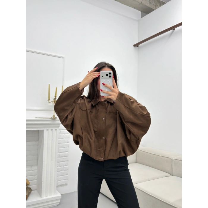 Muadil Oversize Ceket - KAHVE