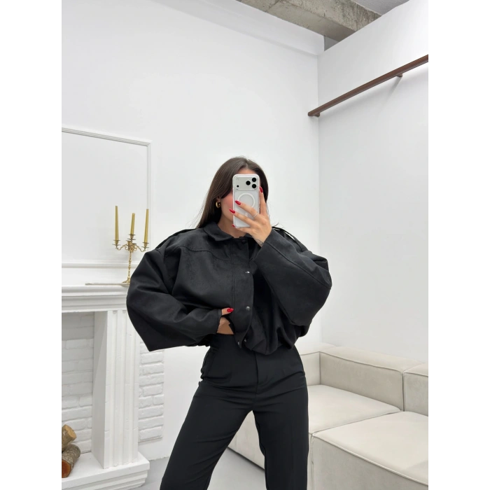 Muadil Oversize Ceket - SİYAH