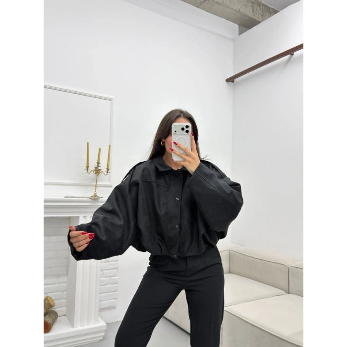 Muadil Oversize Ceket - SİYAH