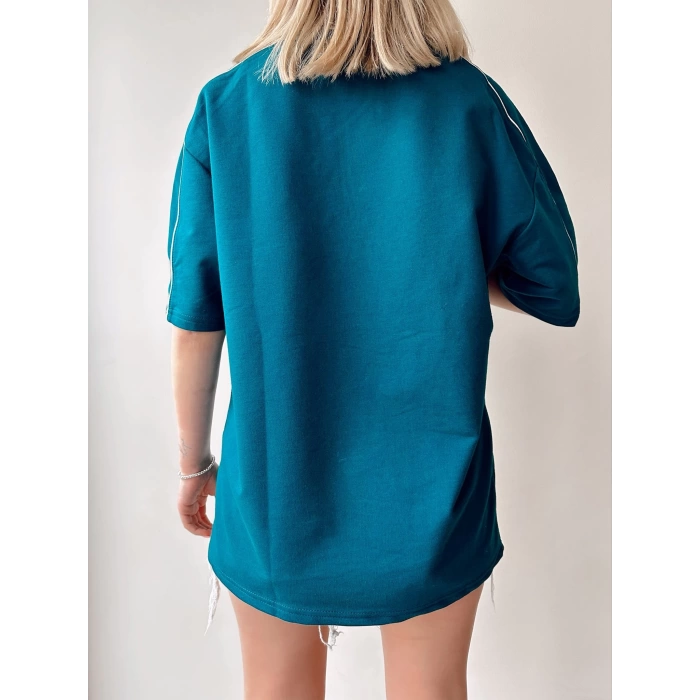 New Orleans Unisex Oversize T-shirt-PETROL MAVİSİ