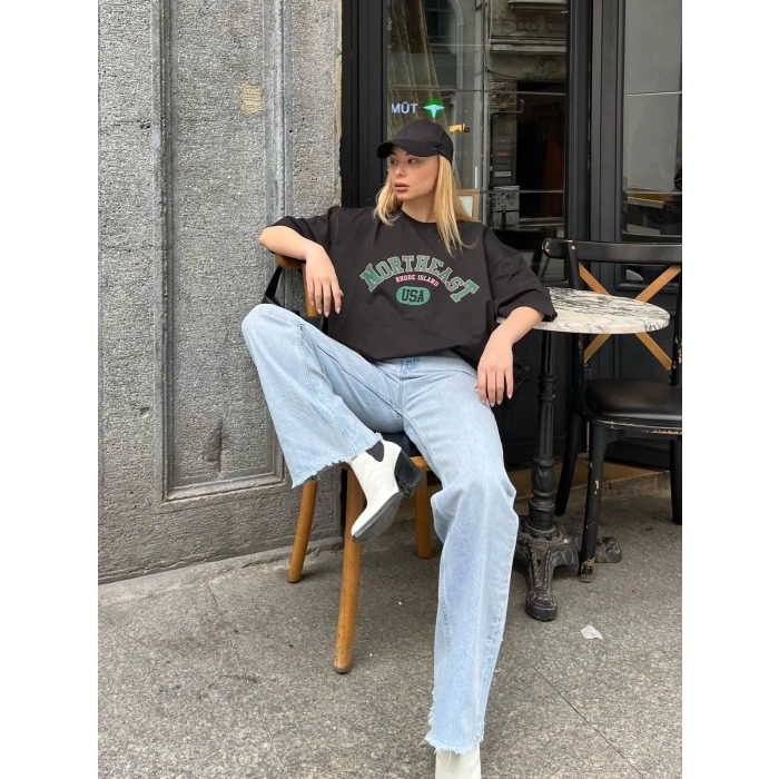 Northeast Unisex Oversize T-shirt-SİYAH