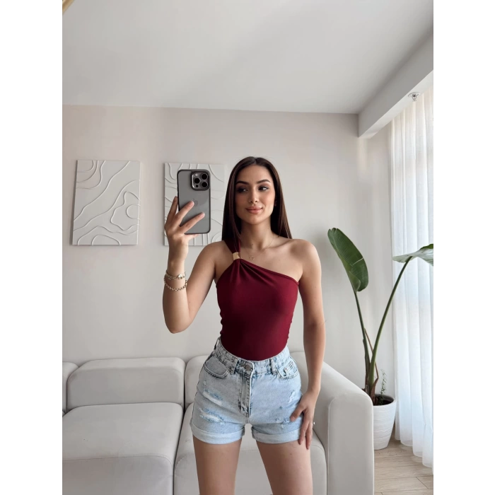 Omuz Aksesuar Crop - BORDO