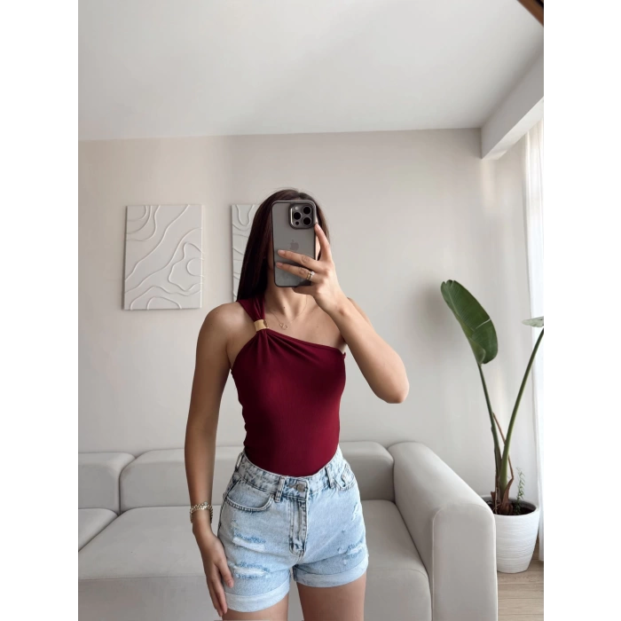 Omuz Aksesuar Crop - BORDO