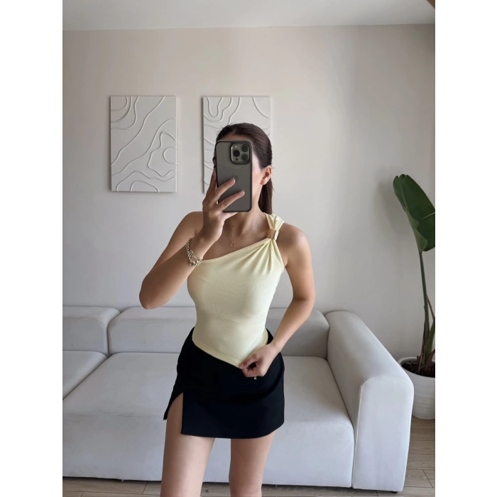 Omuz Aksesuar Crop - SARI