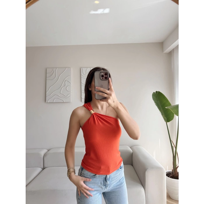 Omuz Aksesuar Crop - TURUNCU