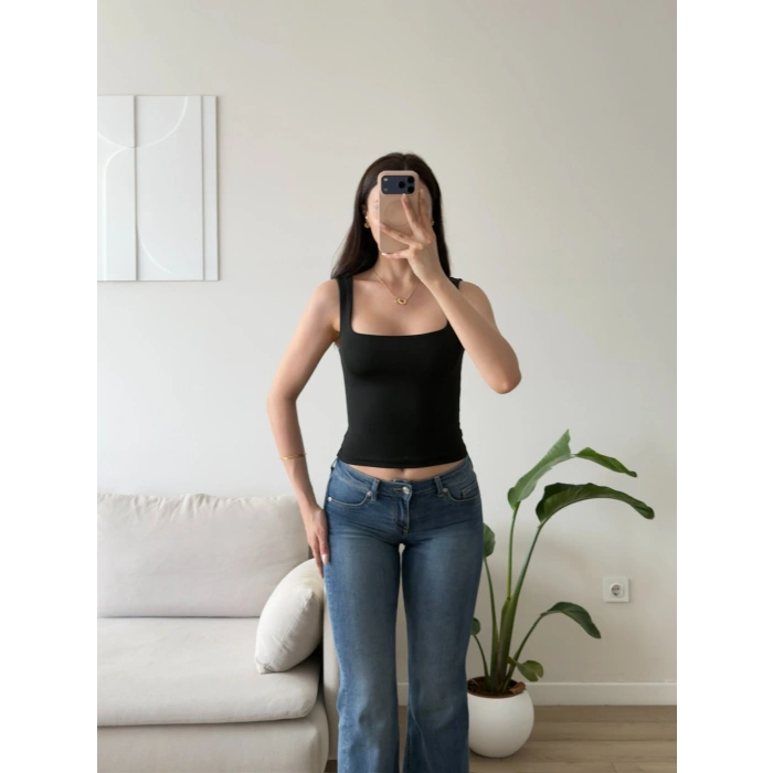 Ön Arka Kare Crop - SİYAH