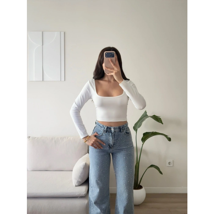 Ön Arka Oval Crop - BEYAZ