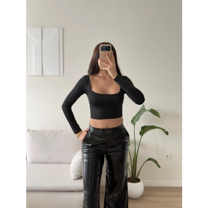 Ön Arka Oval Crop - SİYAH