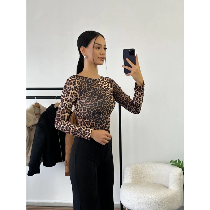 Oval Yaka Bodysuit - LEOPAR