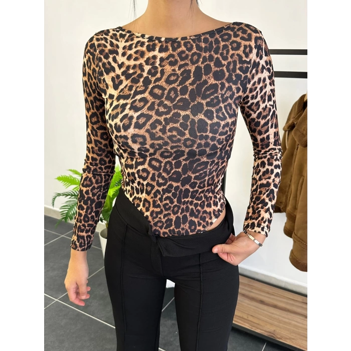 Oval Yaka Bodysuit - LEOPAR