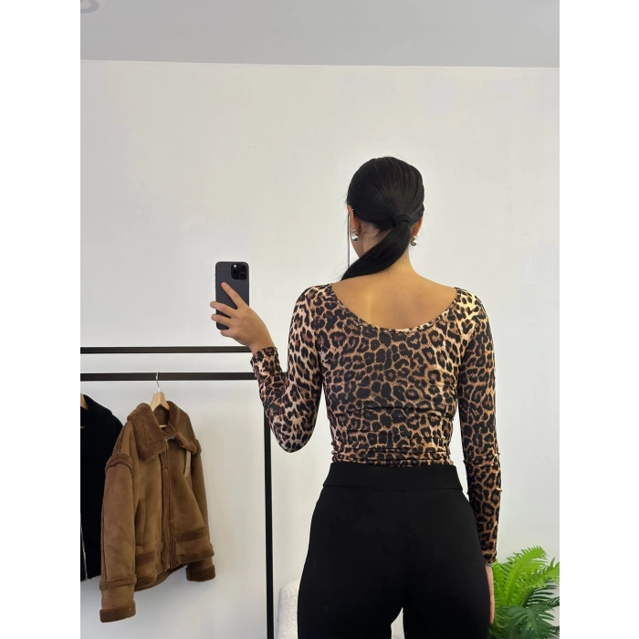 Oval Yaka Bodysuit - LEOPAR