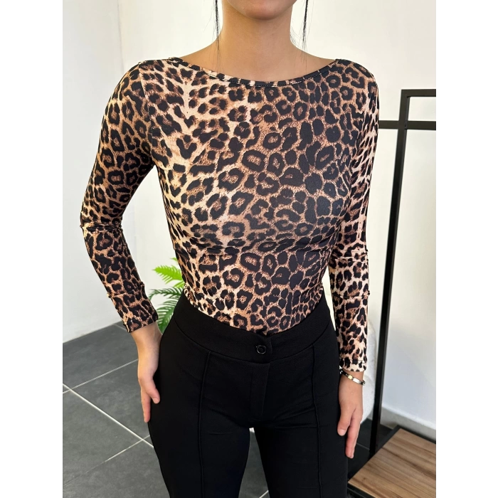 Oval Yaka Bodysuit - LEOPAR