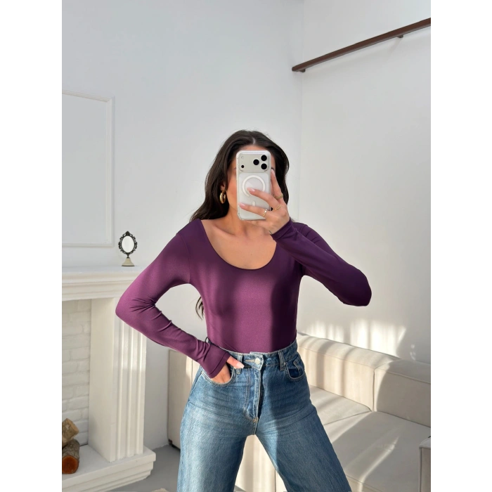 Oval Yaka Bodysuit - MOR
