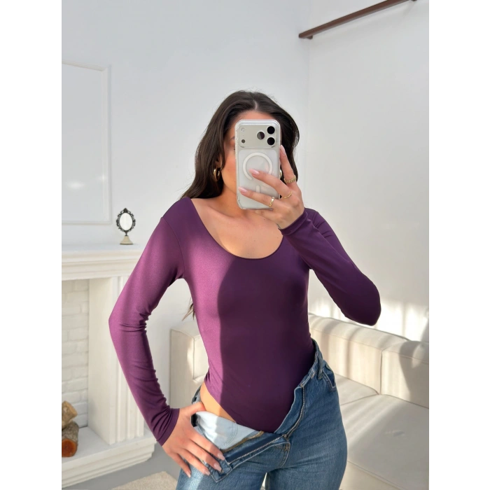 Oval Yaka Bodysuit - MOR