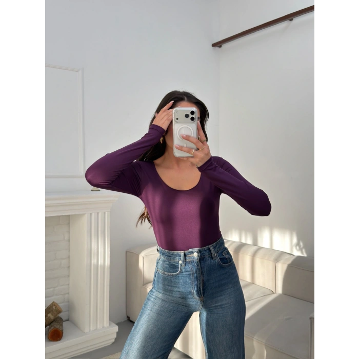 Oval Yaka Bodysuit - MOR