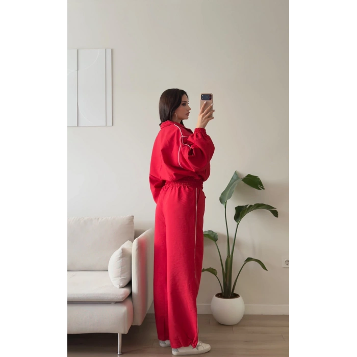 Oversize Bomber Paraşüt Takım - KIRMIZI