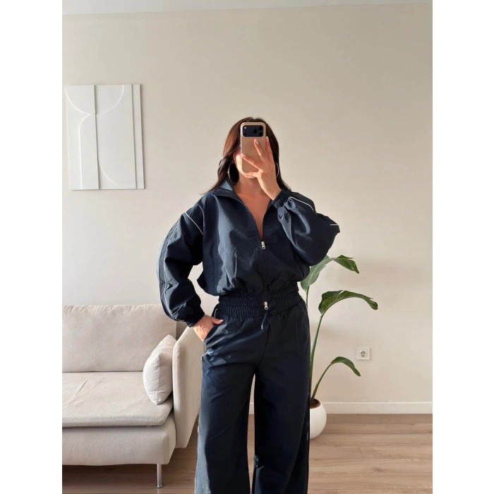 Oversize Bomber Paraşüt Takım - LACİVERT