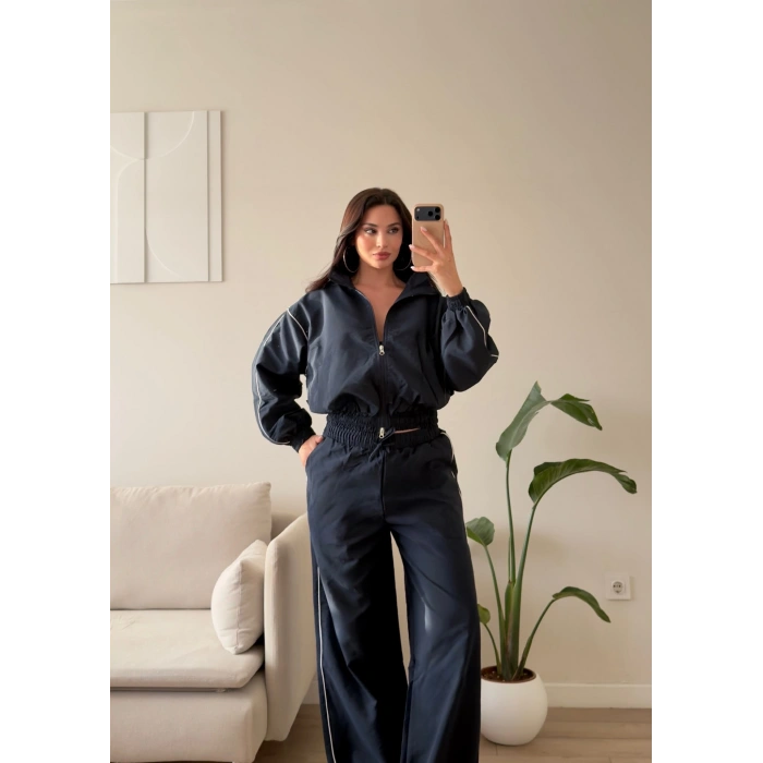 Oversize Bomber Paraşüt Takım - LACİVERT