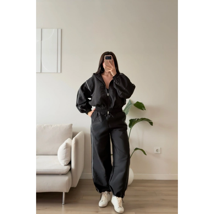 Oversize Bomber Paraşüt Takım - SİYAH