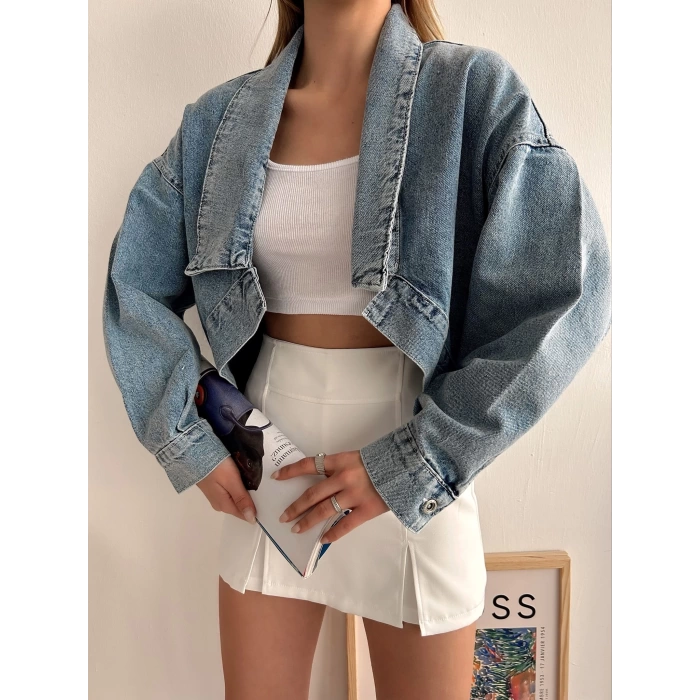 Oversize Kot Ceket-MAVİ